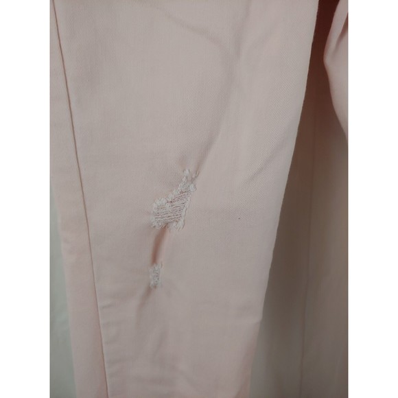 Love Lauren Conrad Womens Skinny Jeans Sz 4 Light Pink Heart Raw Hem Valentines - Picture 4 of 12